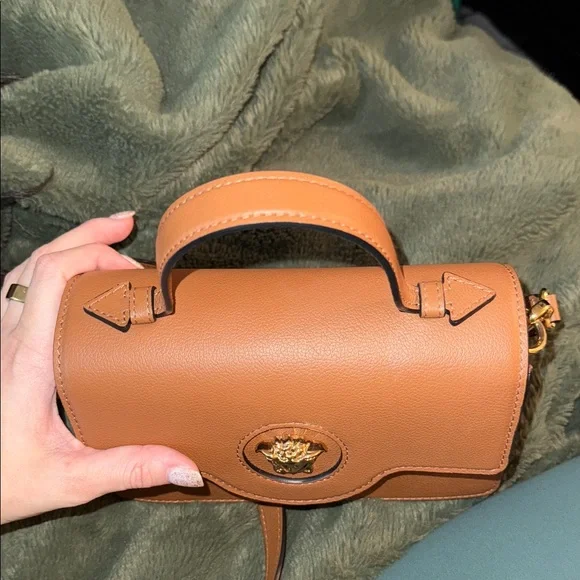 Versace Tan Crossbody Bag with Medusa Emblem - Picture 8 of 14